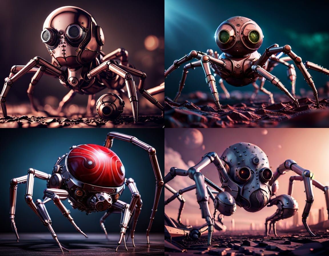 Steampunk Cthulhu Spider with Intricate Mech Details