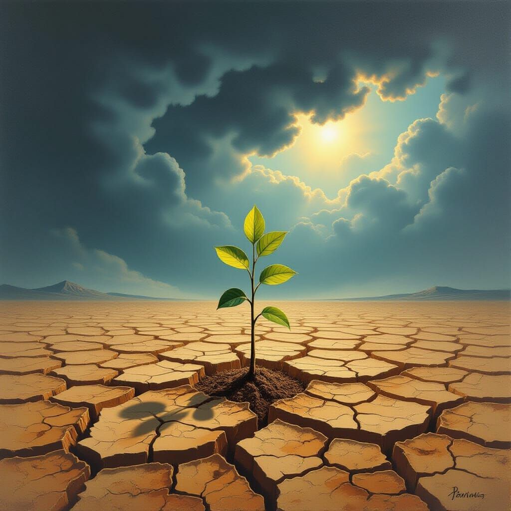 Hope and Resilience in a Surreal Landscape