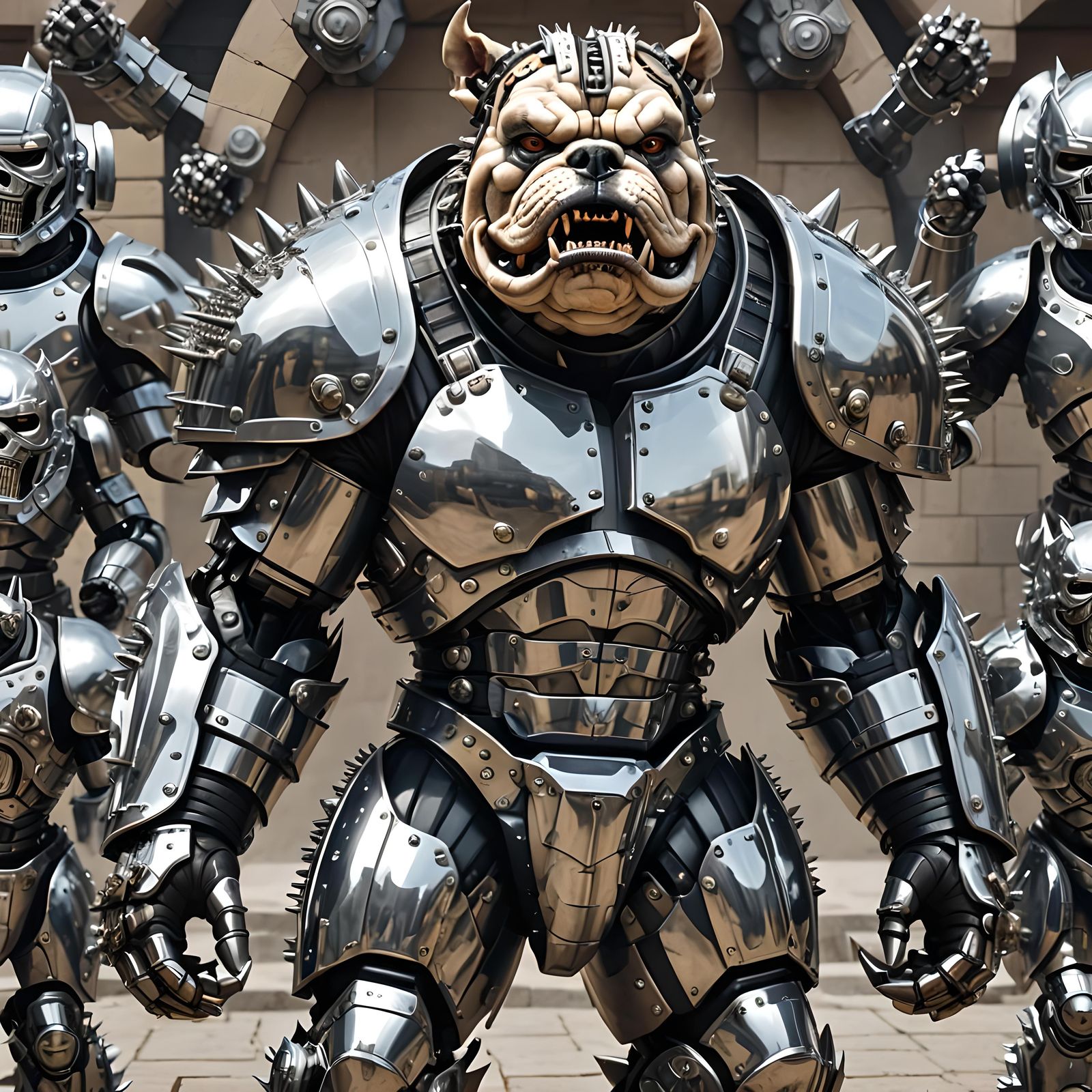 Brutish Bulldog Enforcer in Apocalyptic Wasteland