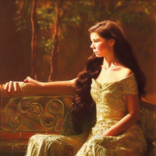 Saxon Princess Portrait in Oil Paint