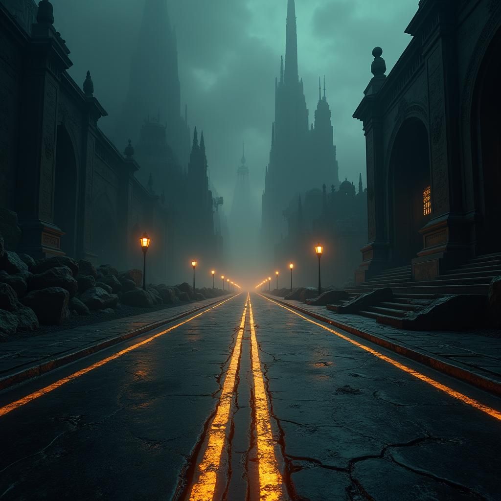 Atmospheric Endless Runner Game Environment in Photorealisti...