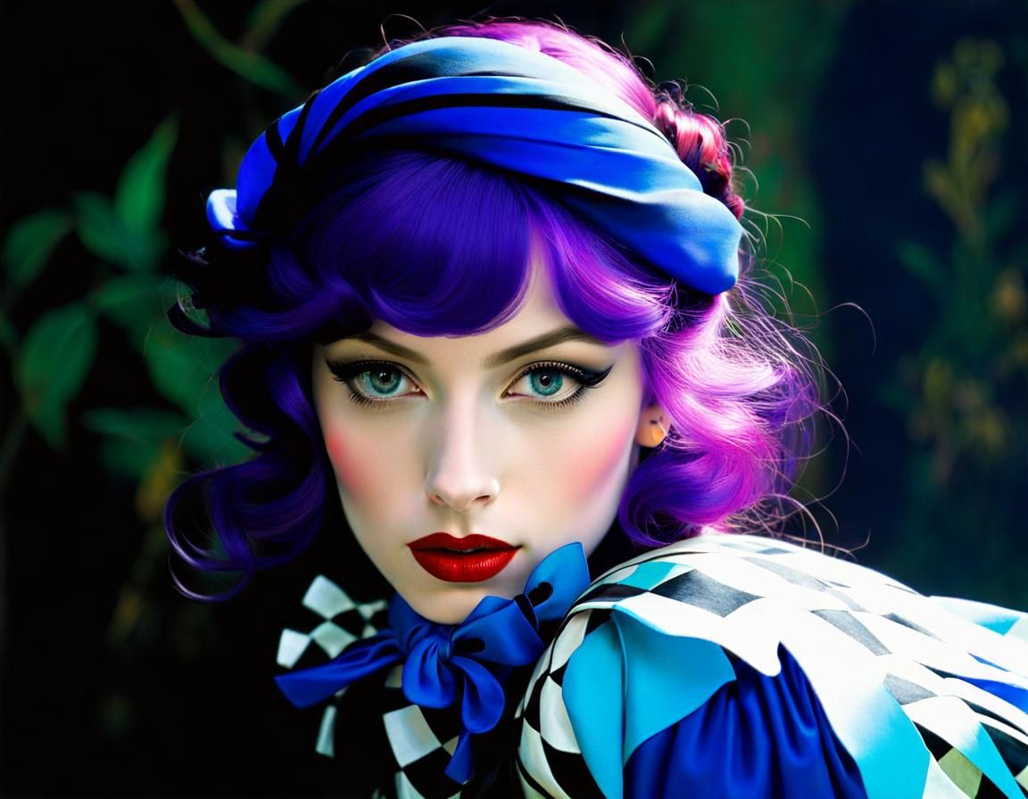 Demented Harlequin in Style of Classic Masters