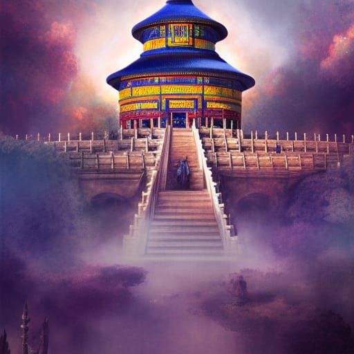 Colorful Beijing Temple of Heaven Tiantán