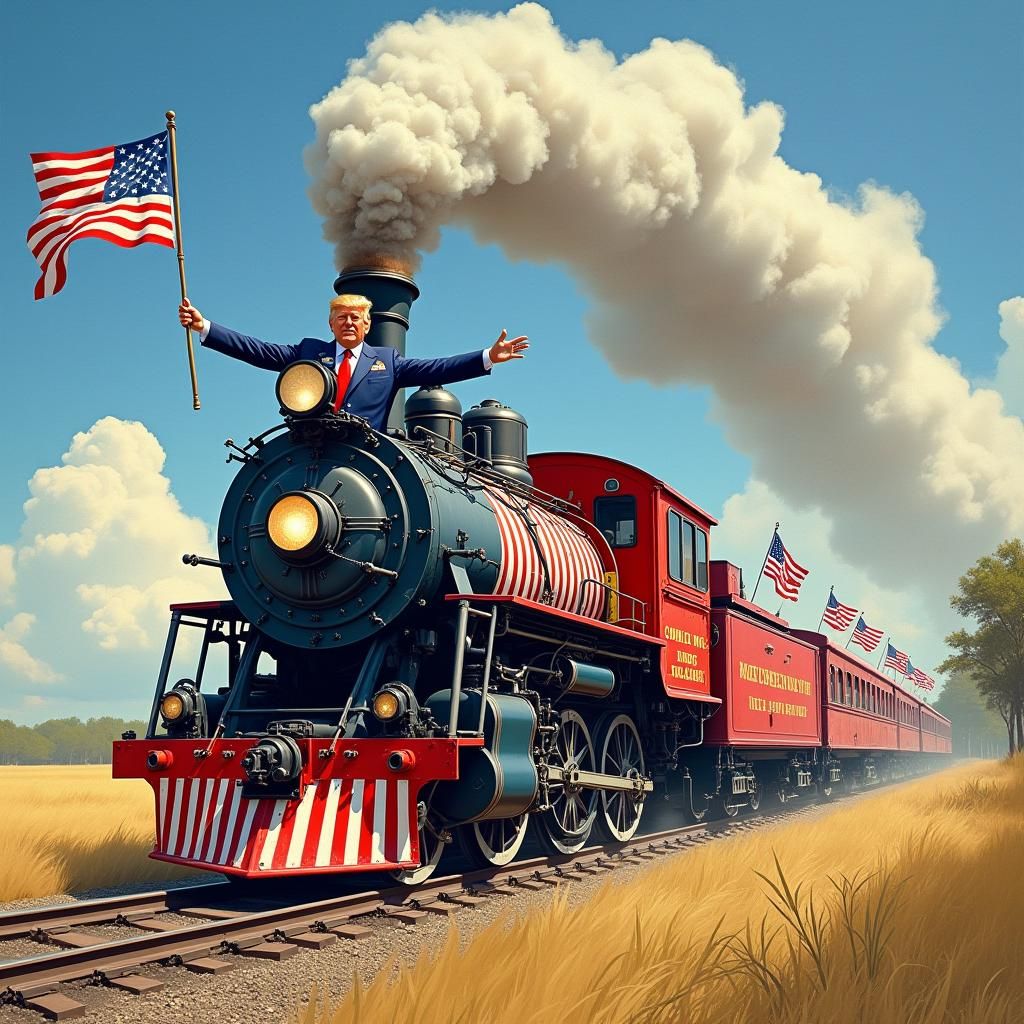 Come on, ride the train, Trump Train