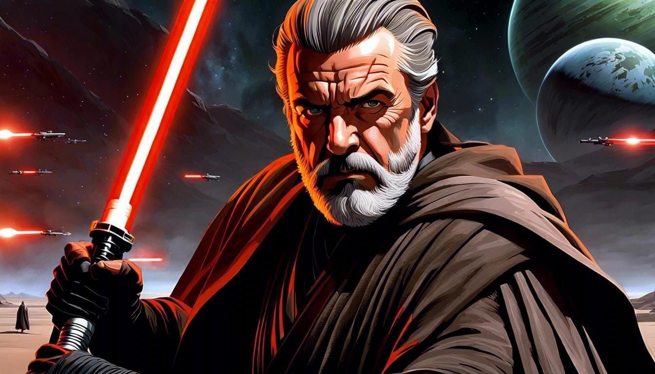 Baylan Skoll with Lightsaber on Planet Lothal