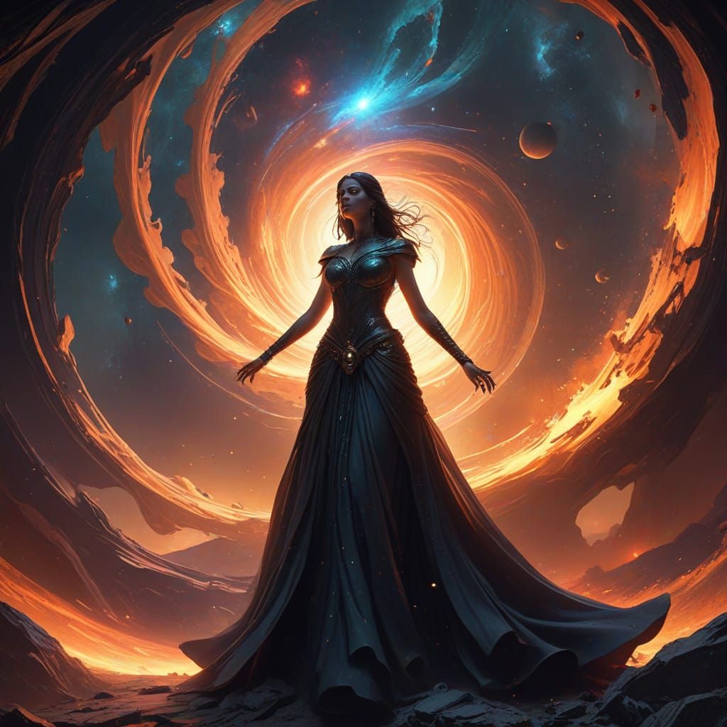 Chaos and beauty entwined in cosmic dance