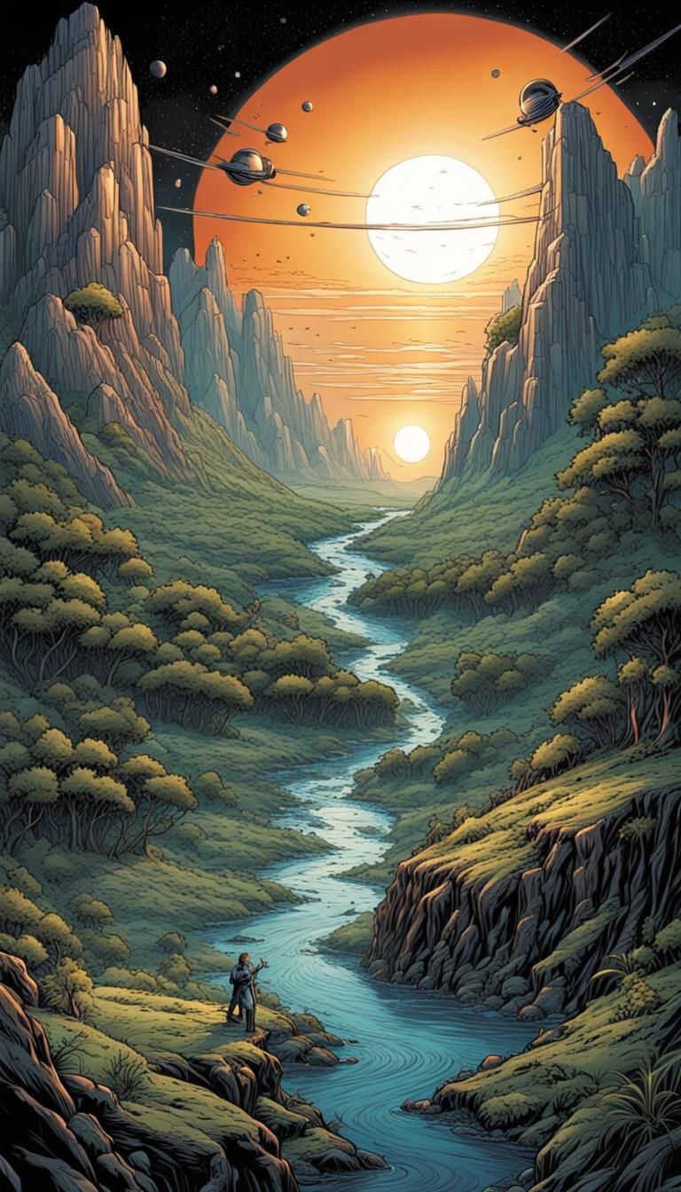 Planet Earth in Comic Book Art Style