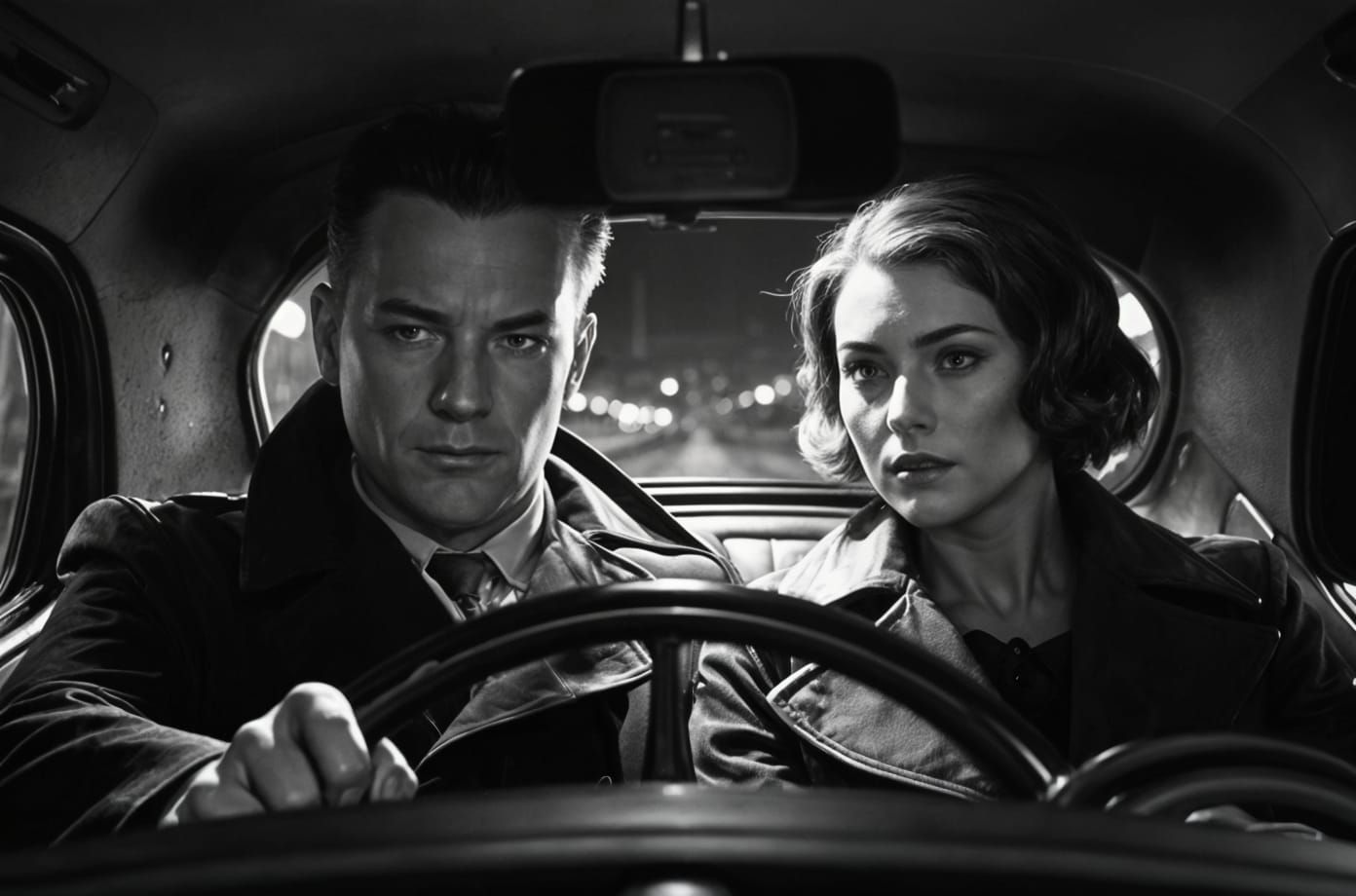 Film Noir Masterpiece: Trench Coat Gentleman's Ride