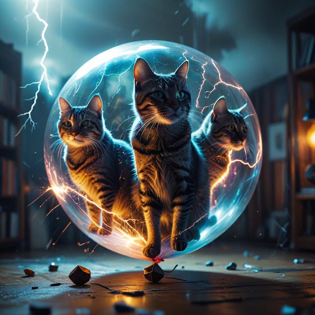 Animals Soar Through Storm in Comic Book Style