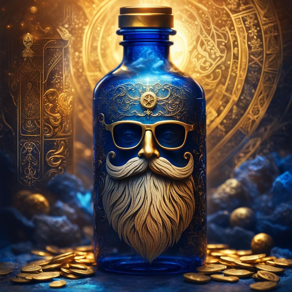 Bearded Medicine Bottle Fantasy Concept Art