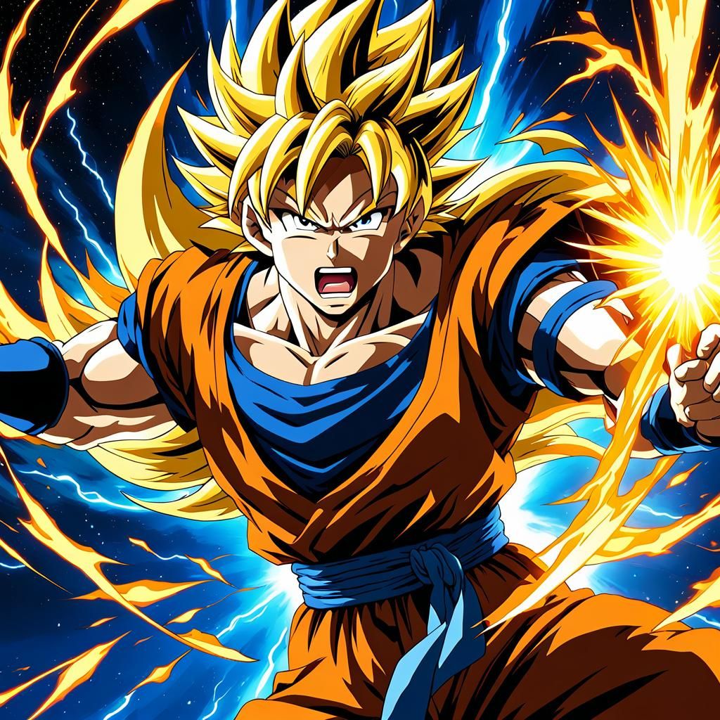 Goku's Epic Anime Battle in a Fantasy World