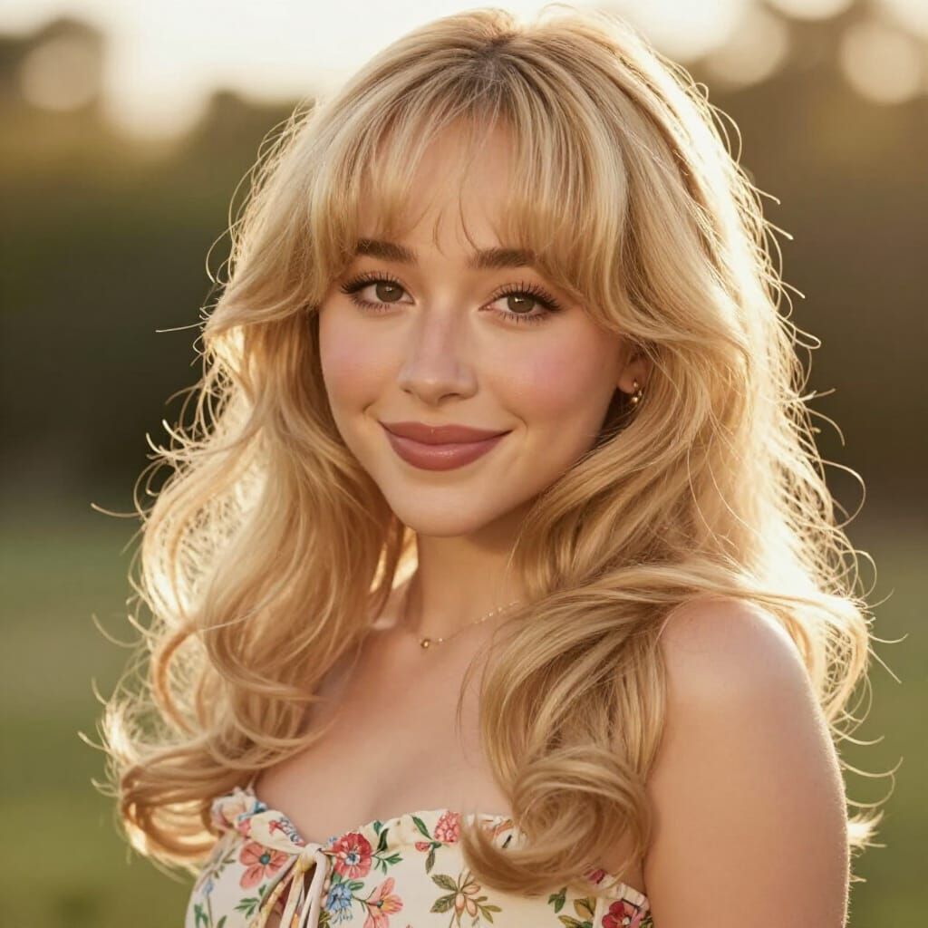 Sabrina Carpenter in Golden Hour Summer Portrait