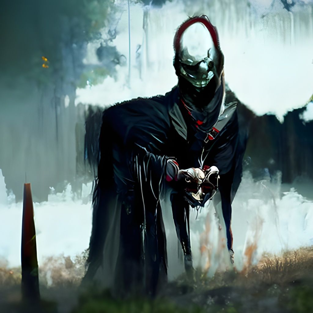 Sinister Figure in Digital Art Style