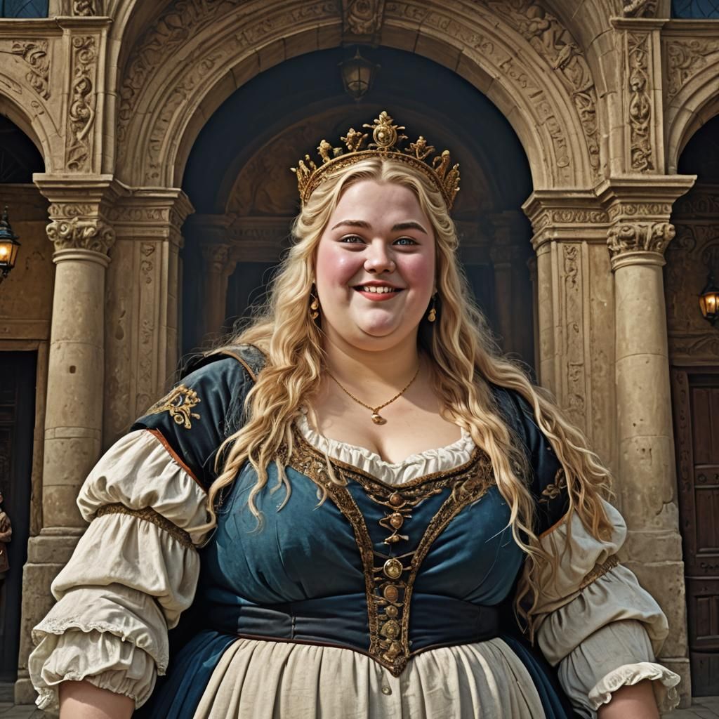 Extremely Obese Girl as Romeo, Digital Matte Painting