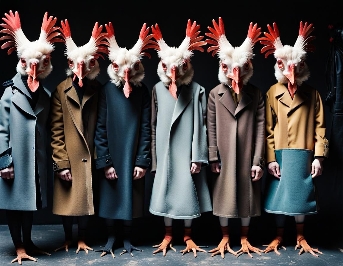 Surreal Headless Chicken Monster in Bleak Pop Style