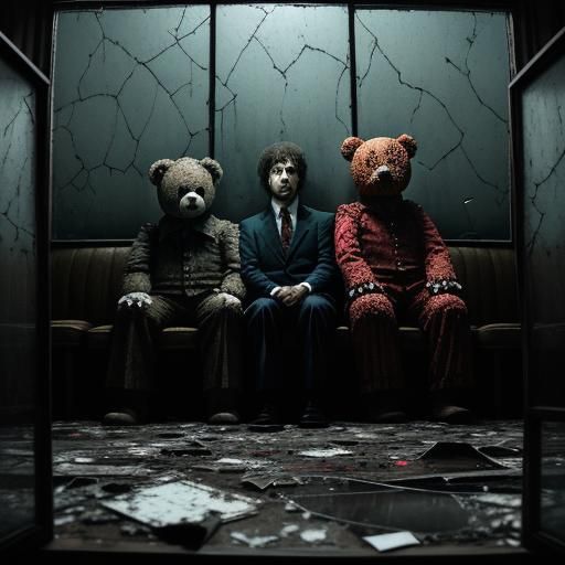 Creepy motel, blood sweat and tears creepy people , torn ted...