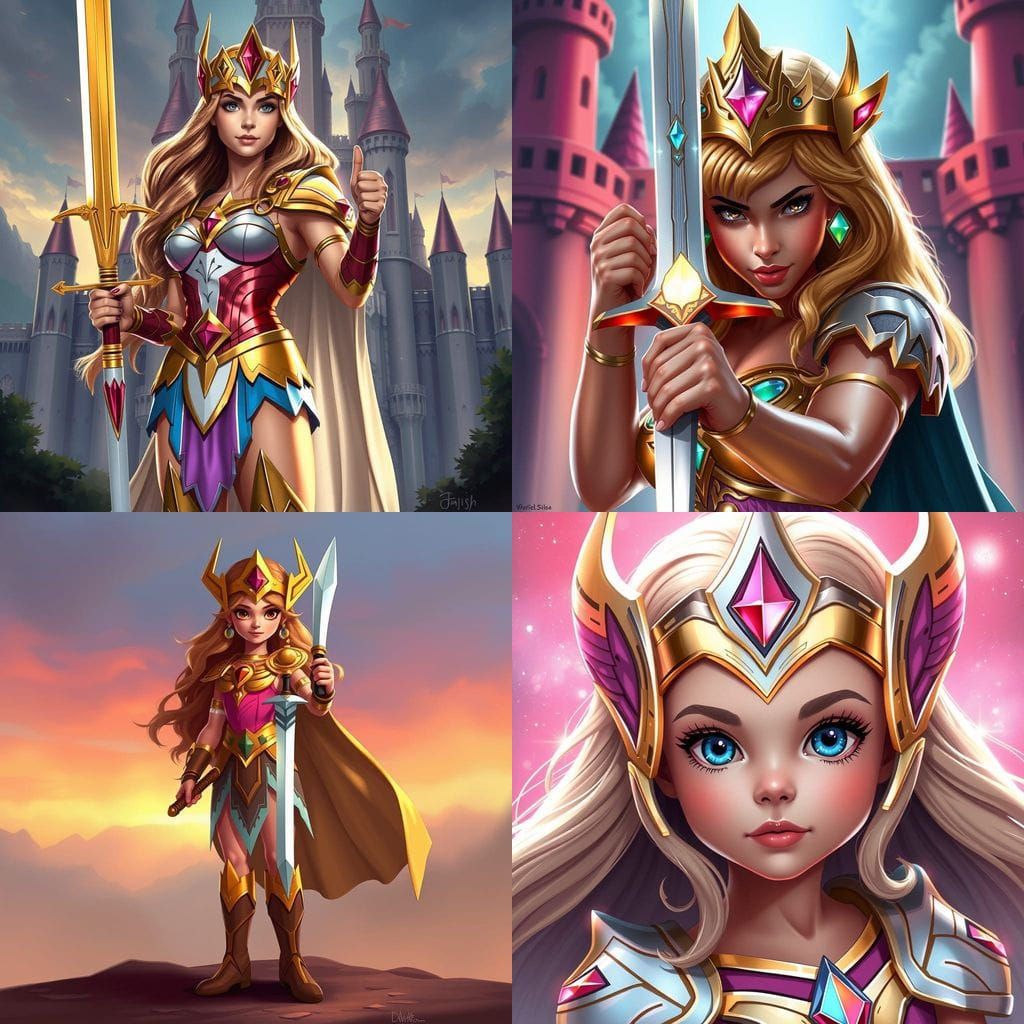 She-Ra Princess in Dramatic Hyperrealistic Mid Shot