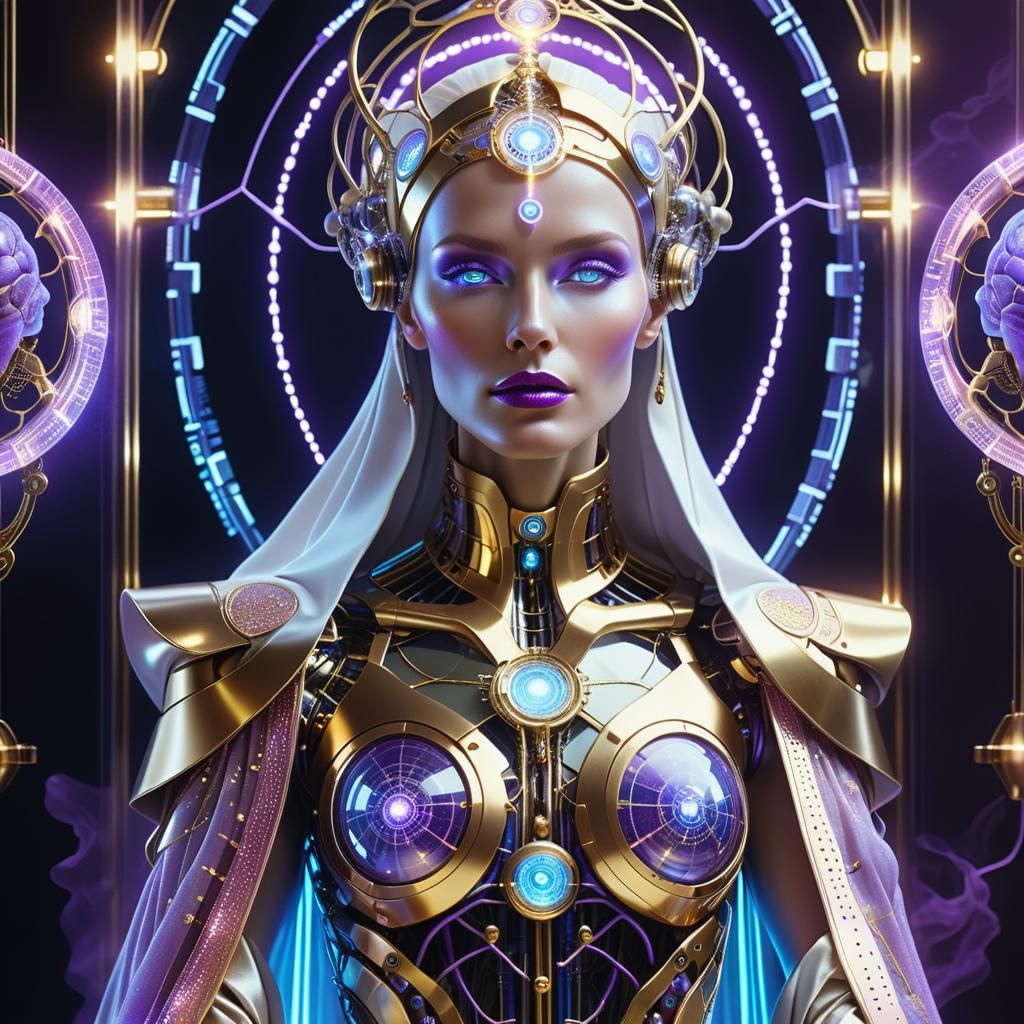 (High Justice Priestess in a Priestess robe and gown 1.5)(A ...