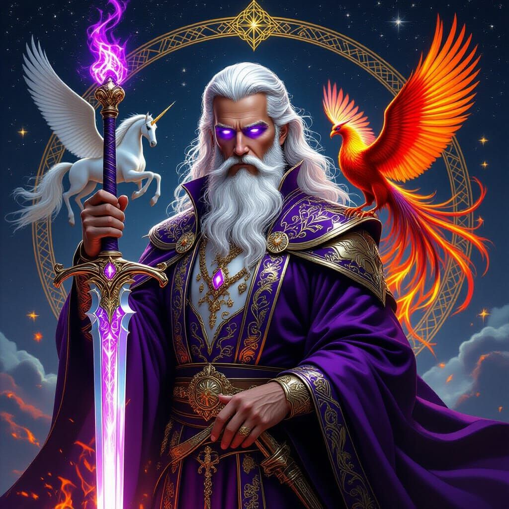 Saint Germain as Ascended Master in Ethereal Style