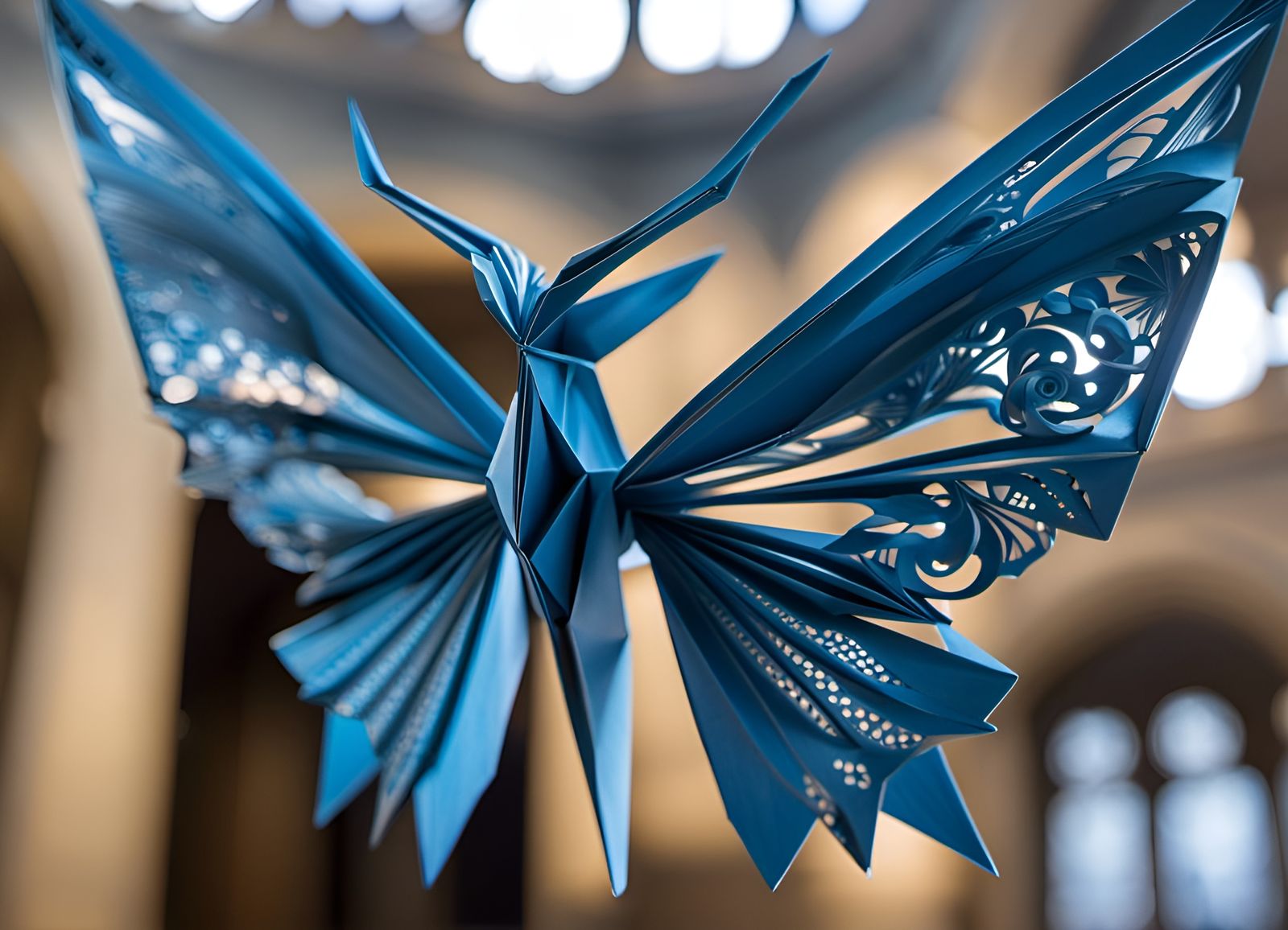 Stunning Origami Art in Dynamic Lighting