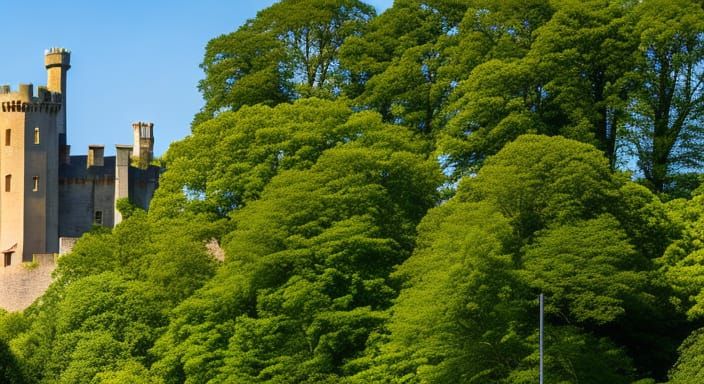 Vines Engulfing a Majestic Castle: A Photographic Marvel