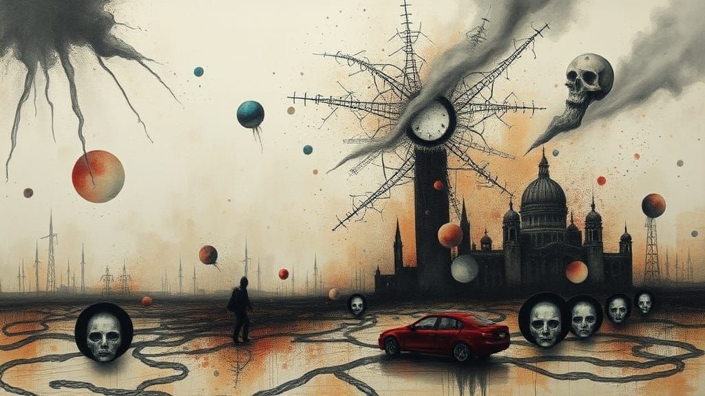 Dystopian Dreamscape: Surreal Search for Truth and Lies