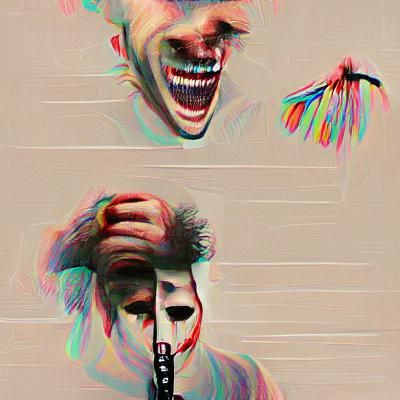 Unsettling Psychopath Portrait Generated by AI