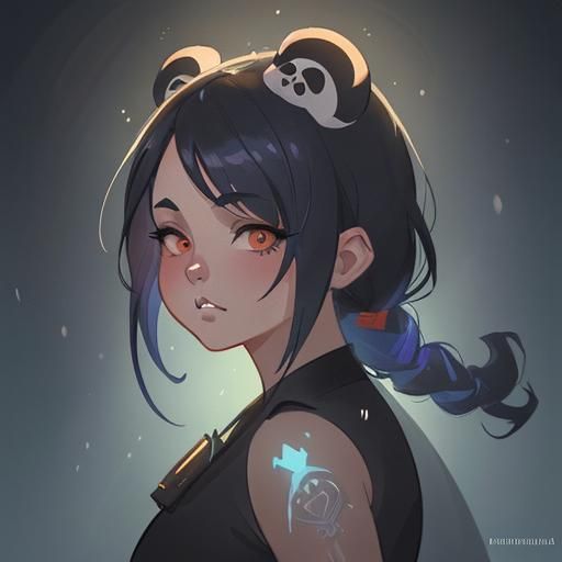 Urban Gangster Panda Portrait in Hyperdetailed Style