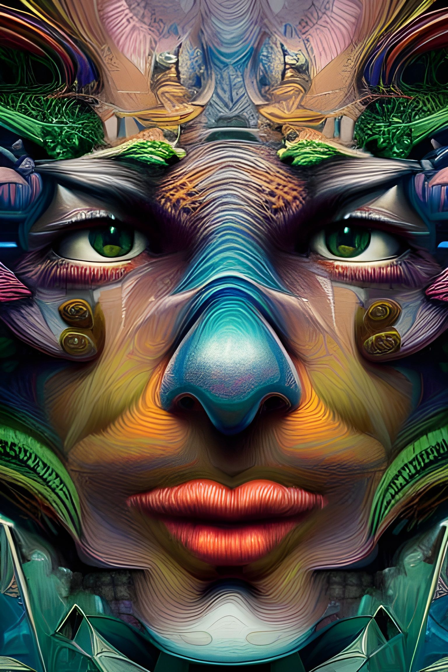 Symmetrical Maximalist Digital Matte Painting