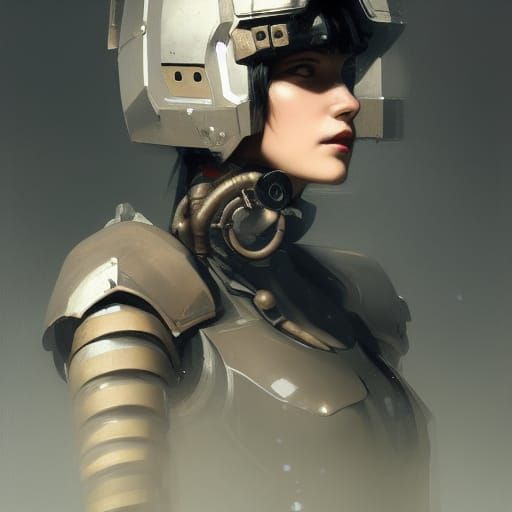 Cyberpunk Steampunk Warrior Portrait in Hyper Detail
