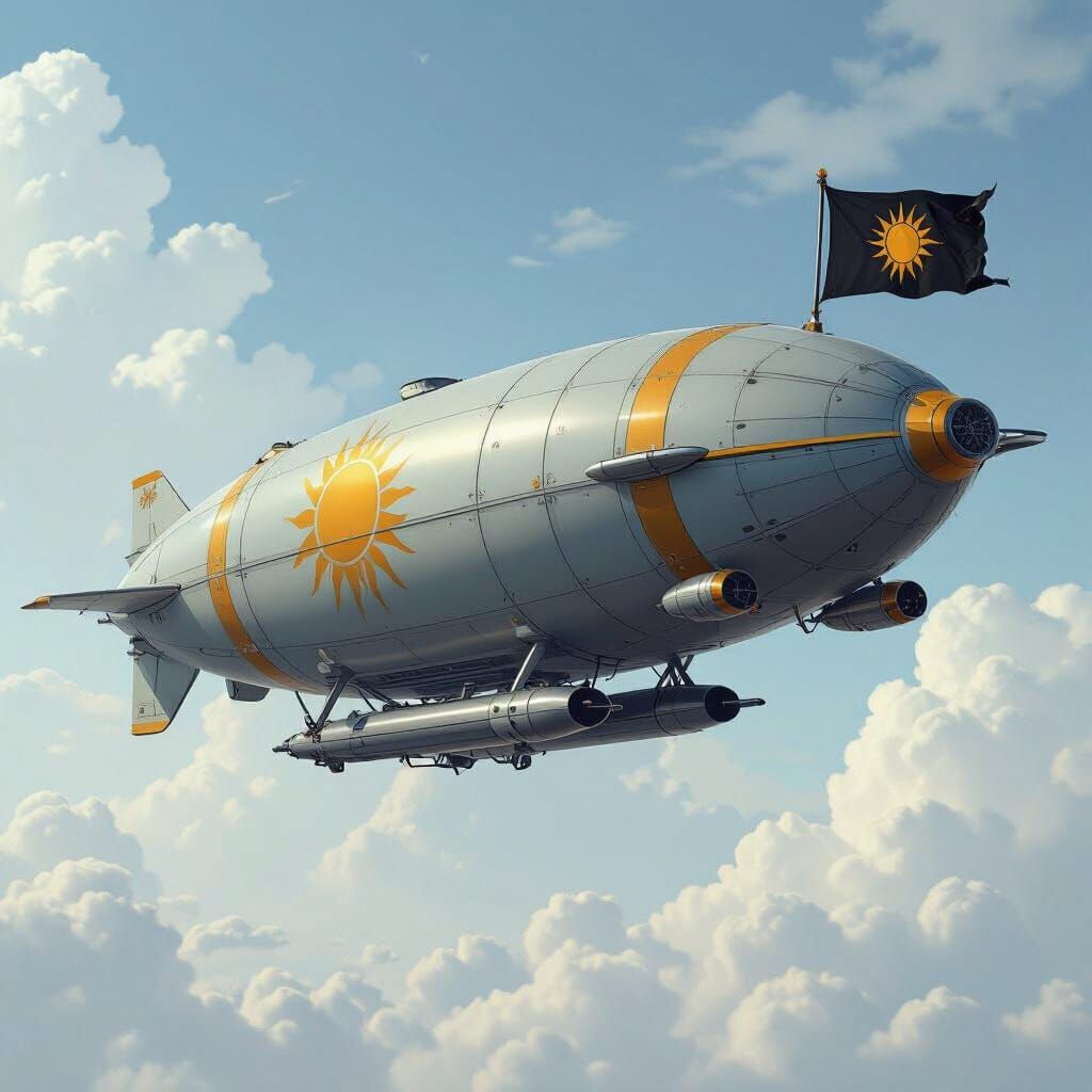 The Albatross Airship Soars, Futuristic Industrial Design