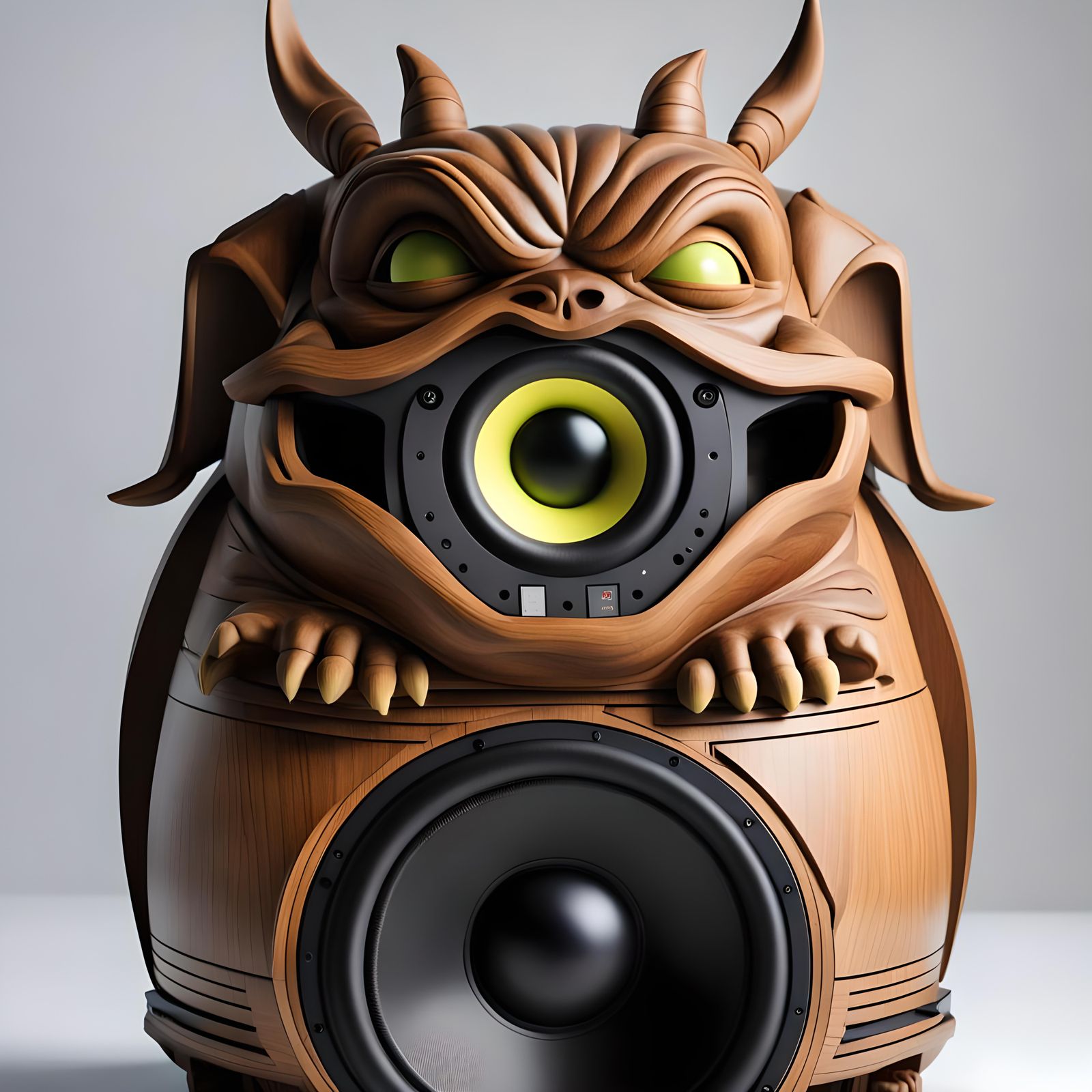 Unique Yoda-Themed Bookshelf Speaker Design