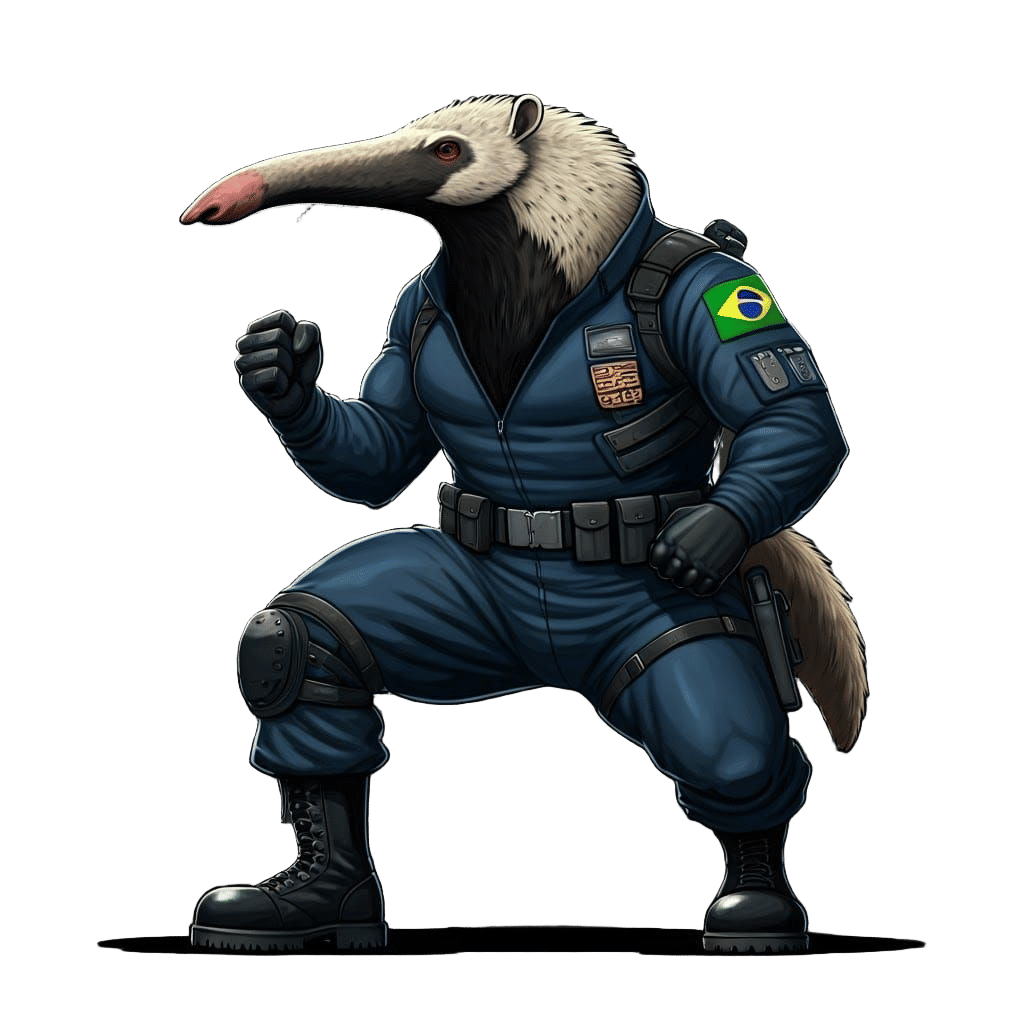 Anteater Superhero in Comic Book Art Style