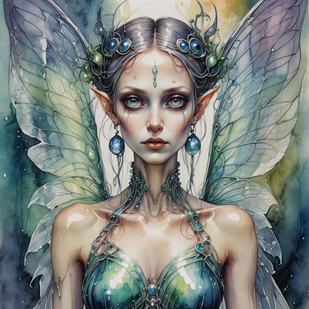 Ethereal Alien Faerie Seer in Laboratory