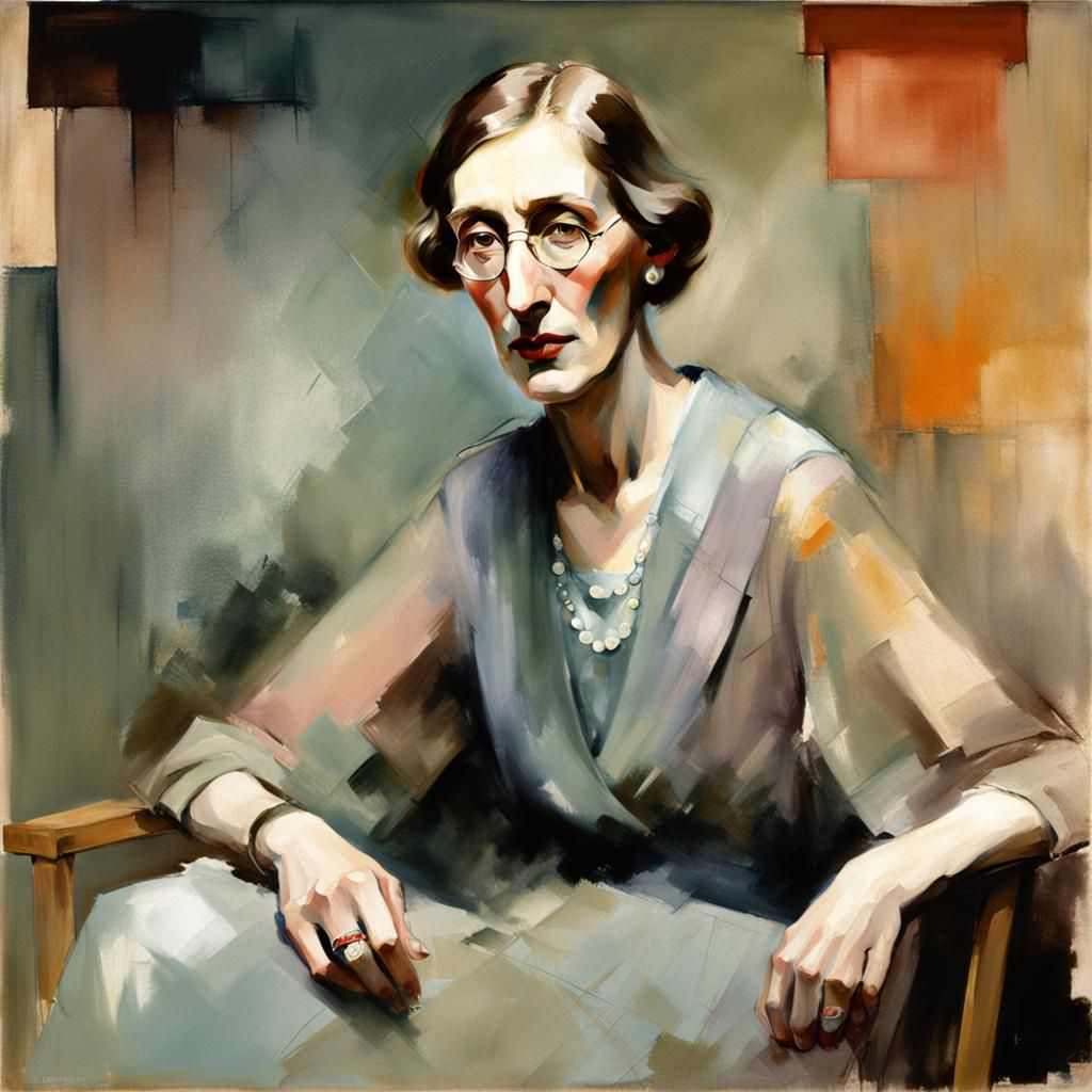 Portrait in Muted Colors, Abstract Expressionist Style