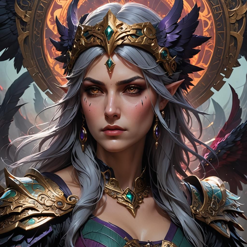 Morrigan: Goddess of War in Detailed Fantasy Art
