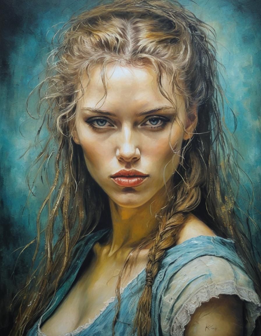 Surreal Oil Painting Portrait