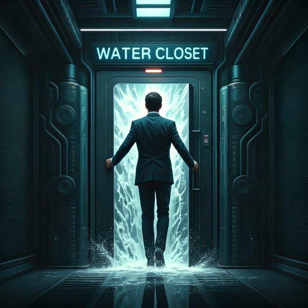 Deluge Behind the Door in Giger-esque Style