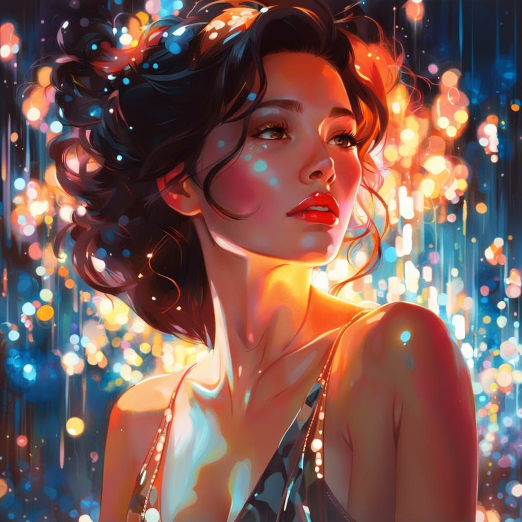 Luminous Woman in Guweiz and Disney Style