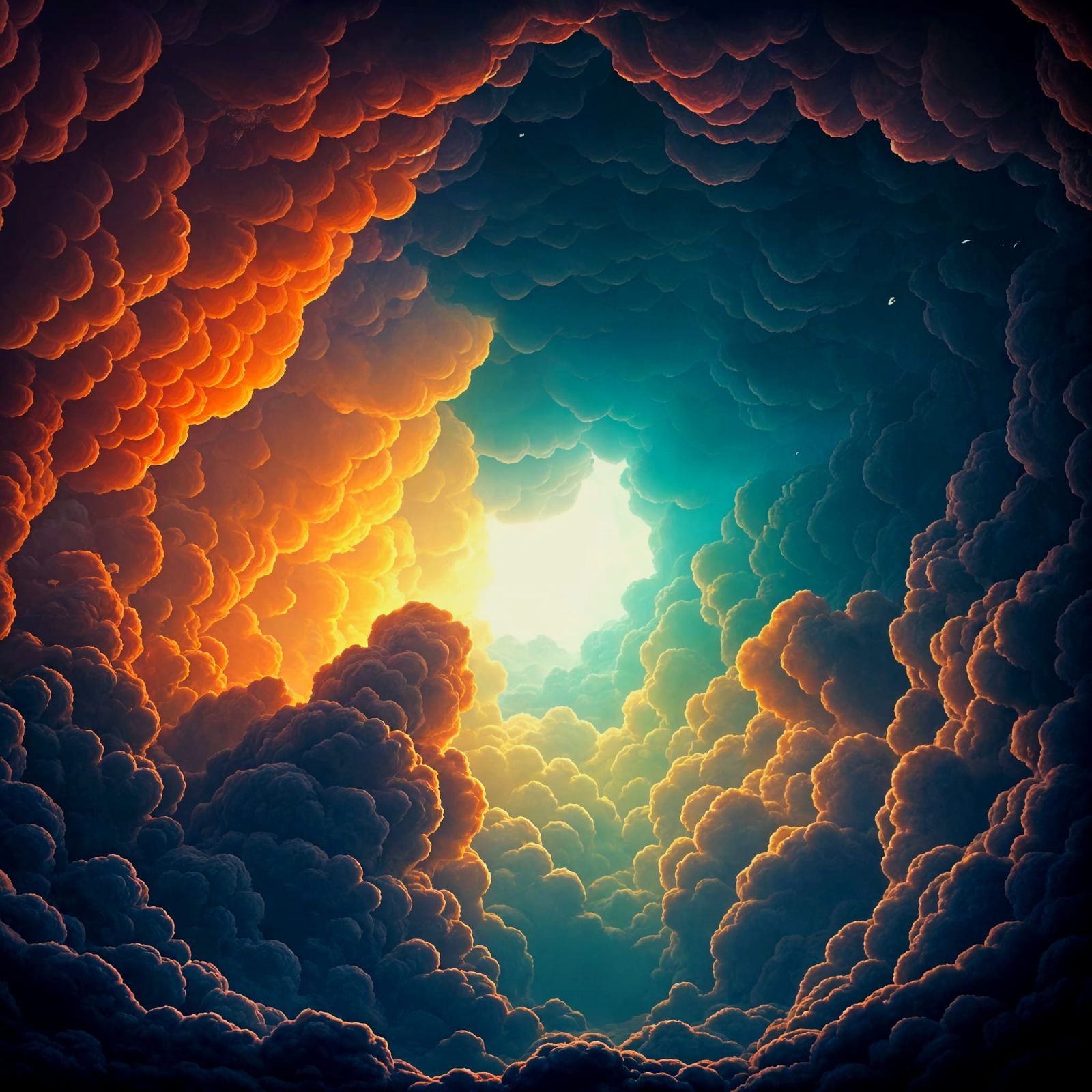 Surreal Clouds Unfurl Beneath the Surface