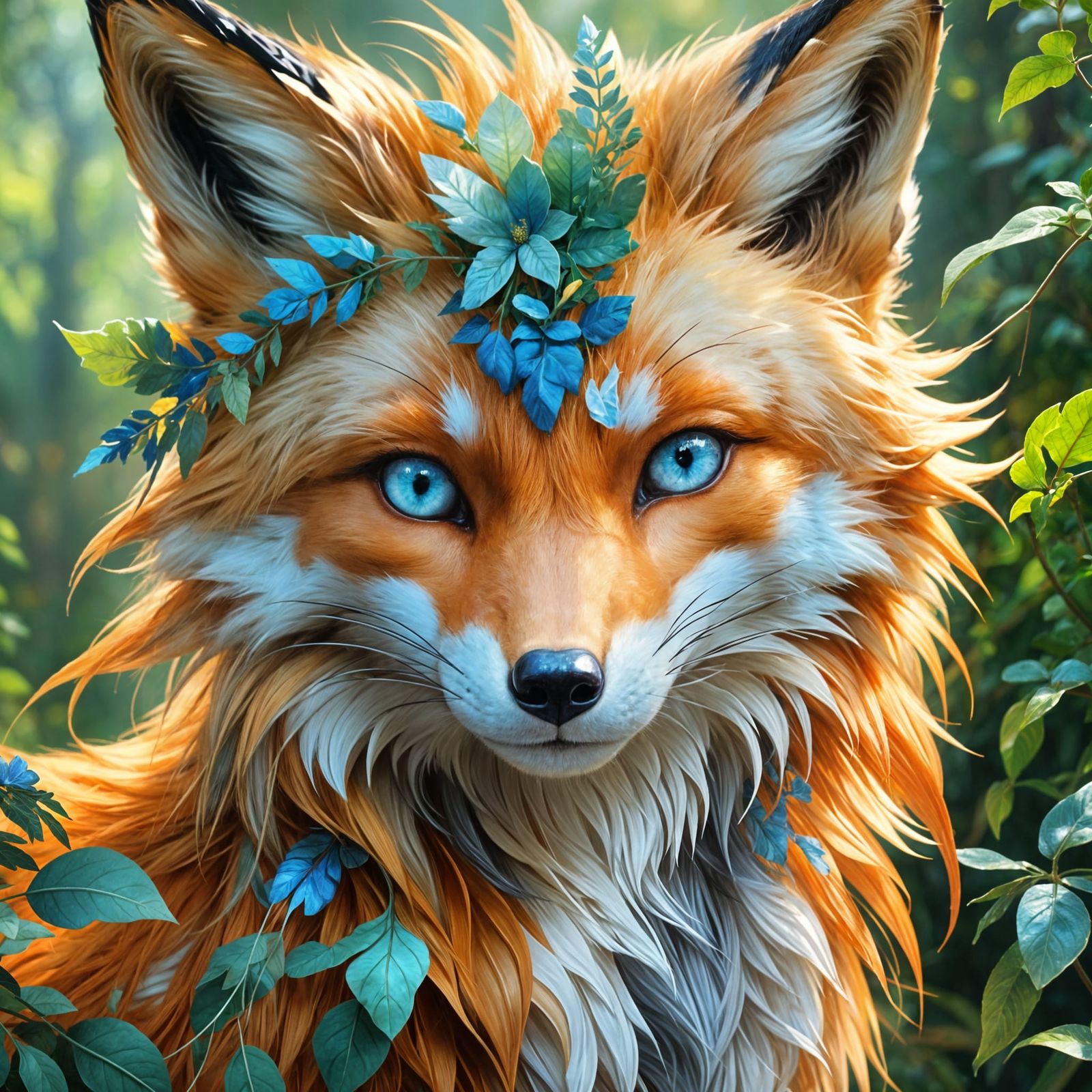 Anime Hybrid Close-Up: Detailed Character Portrait