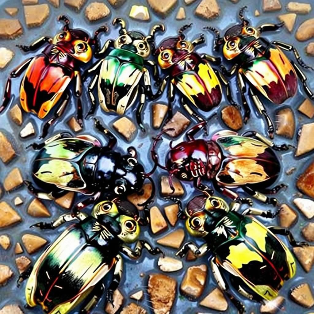 AI Generated Image of Beetles
