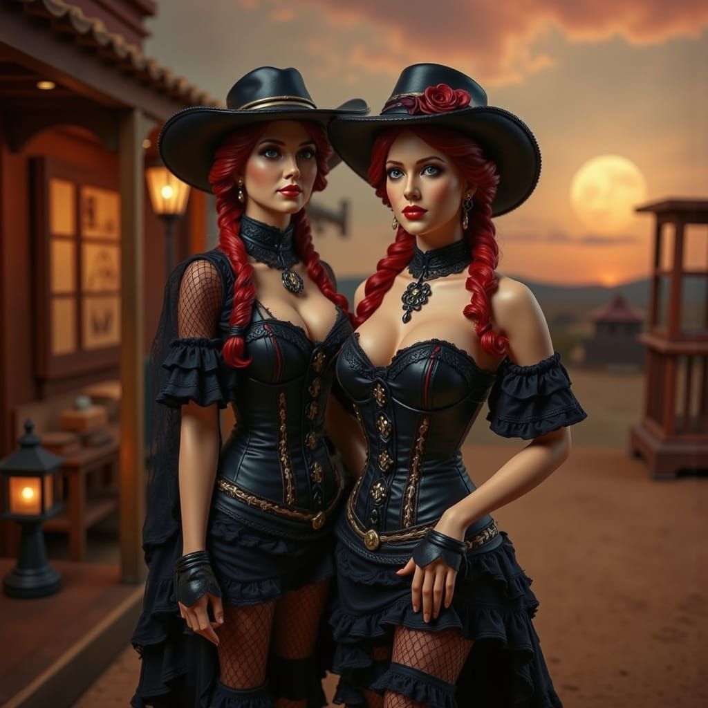 Gothic Western Romance at Dusk