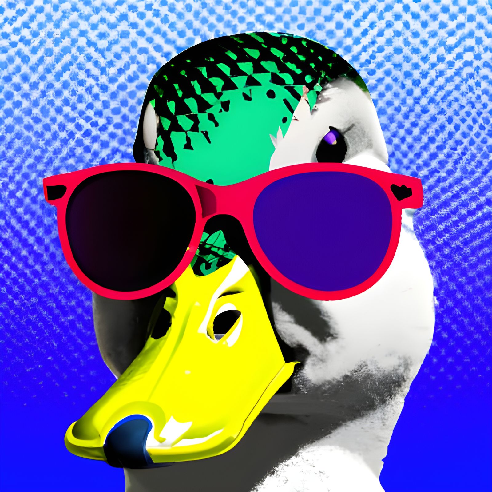 Duck in Sunglasses: Pop Art Screen Print