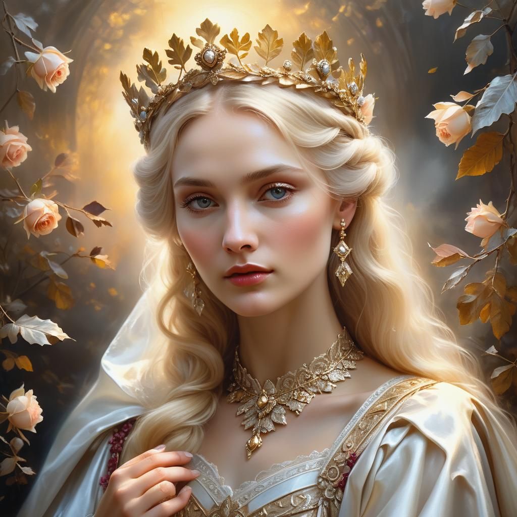 Angelic Slavic Beauty in Renaissance Style