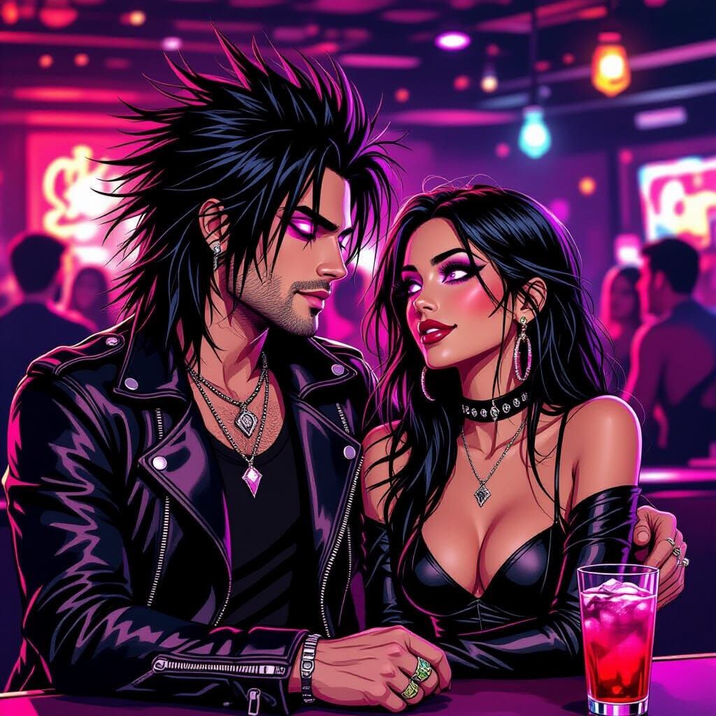 Rockstar on Club Date with Spanish Woman