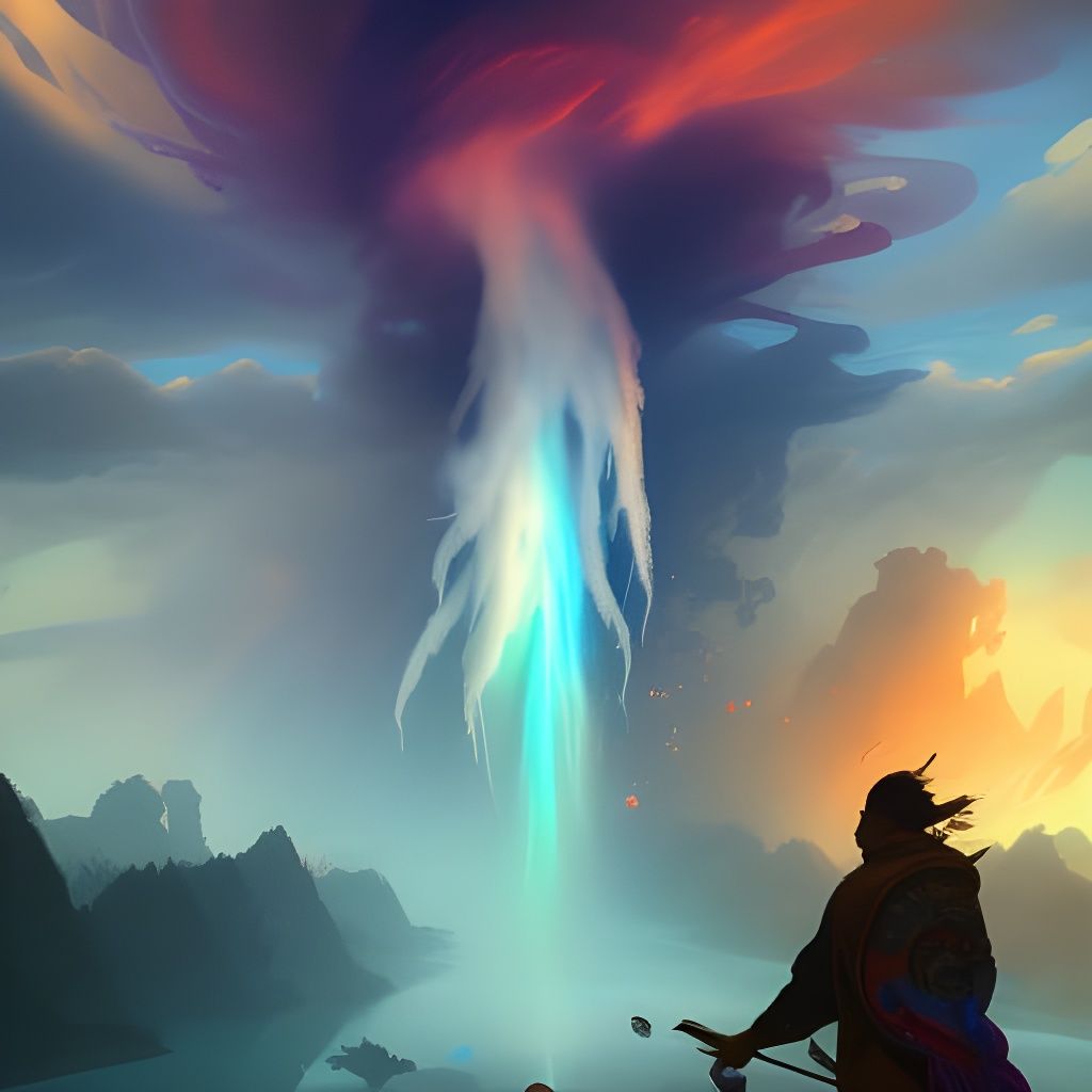 Rainbow Water Elemental Concept Art