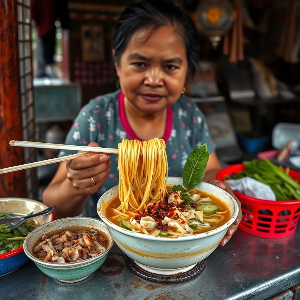 Cambodian Street Food: Banana Blossom Soup
