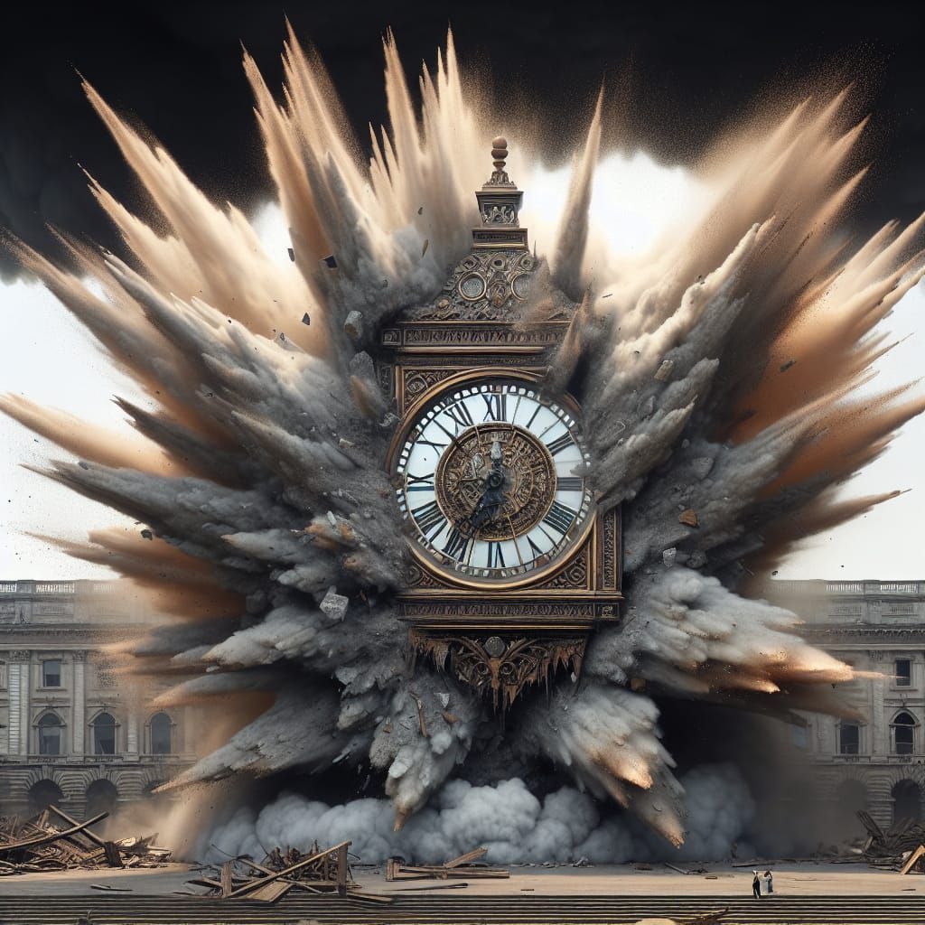 Victorian Clock Shattered in Colossal Explosion