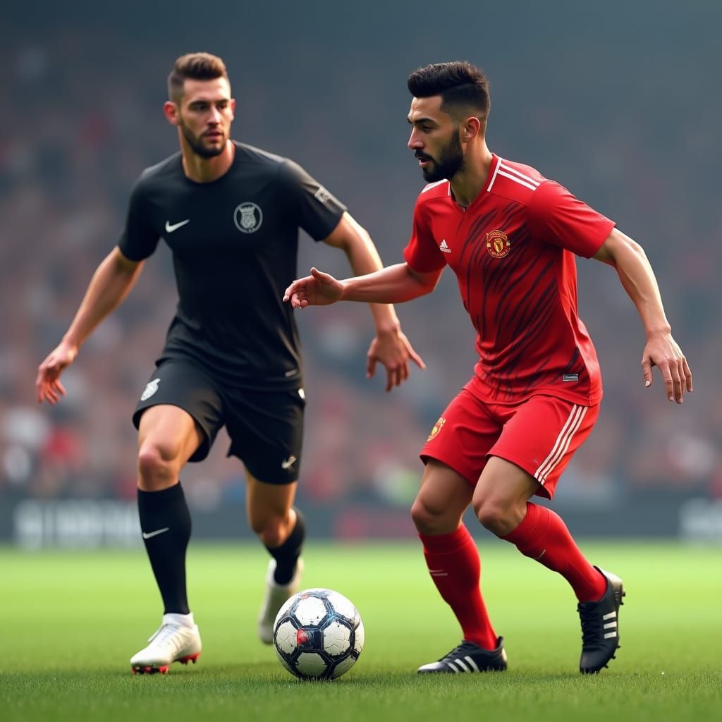 Soccer Players Compete in Intense Match: 3D Render